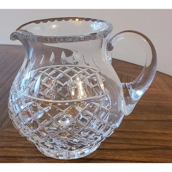 Vintage Waterford Lismore Diamond Cut Crystal Pitcher/Vase 32 Oz 6" Tall Elegant - Picture 3 of 16